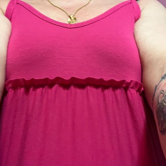 Zenana Large Pink Sundress 2 Pockets Like NEW - Picture 6 of 10